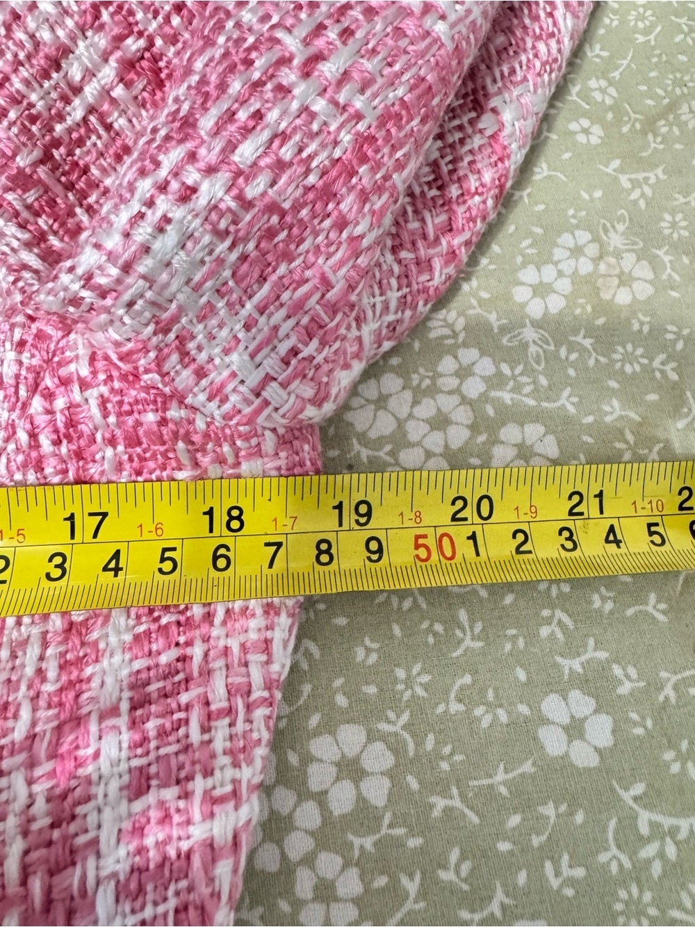 Eliza J New York Pink White Tweed Blazer Jacket Petite 10 Button Front Career - Picture 8 of 11